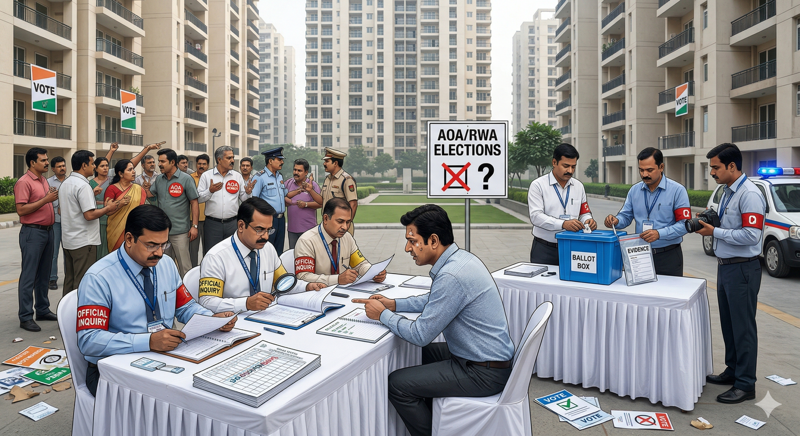 aoa rwa par prashashan sakht