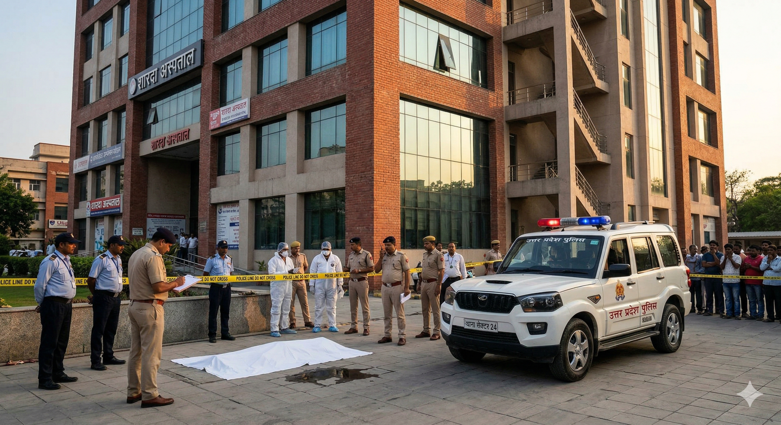 नोएडा सुसाइड अस्पताल पांचवीं मंजिल से कूदकर मौत