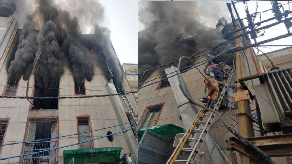 नरेला फैक्ट्री आग में प्लास्टिक यूनिट में लगी भीषण आग और दमकल की कार्रवाई