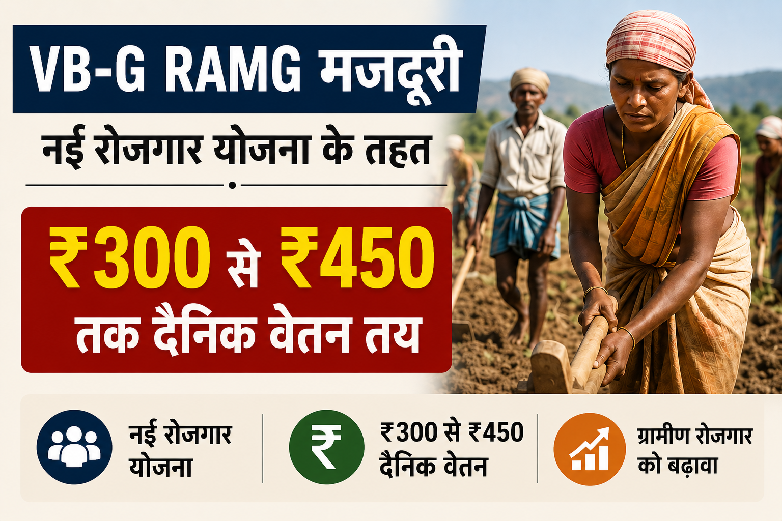 VB-G RAMG मजदूरी के तहत नई दैनिक वेतन दरों की घोषणा