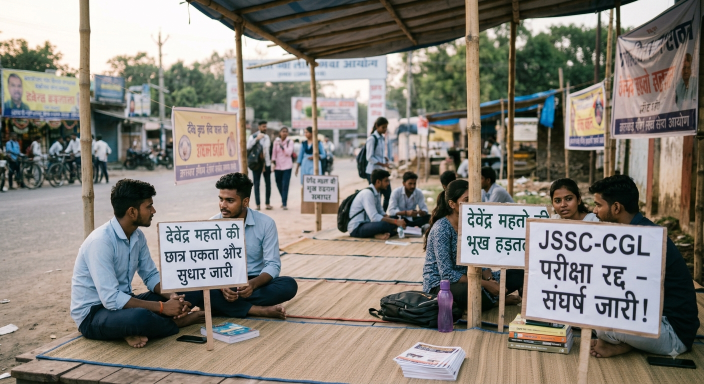 JSSC-CGL रद्द, महतो ने अनशन खत्म किया