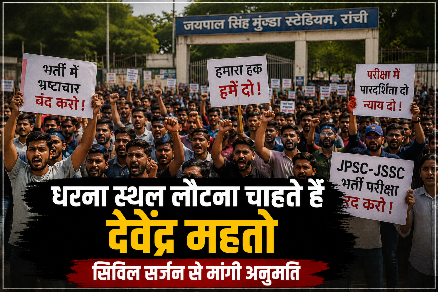 झारखंड विरोध प्रदर्शन के बीच अस्पताल में इलाज करा रहे देवेंद्र महतो और छात्रों का आंदोलन